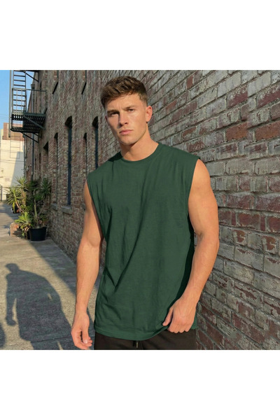 Pear Wear Unisex Plain Sleeveless Zero Sleeve T-Shirt