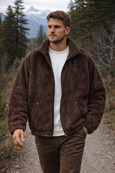 tiggirmoda Oversized Full Zip Plush Jacket