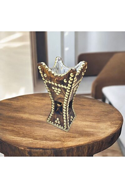 South house Hail incense burner, wooden, Saudi made, 25 cm size