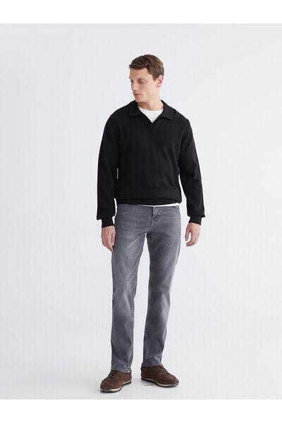 LC Waikiki بنطلون جينز رجالي من مجموعة إلسيفا باللون الرمادي 779 بقصة عادية