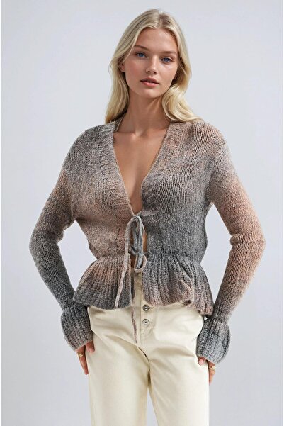 Lijuri Colorful Short Knit Cardigan 5198