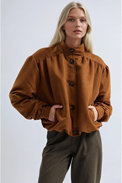 Lijuri Бомбер з ґудзиками із замші 6180