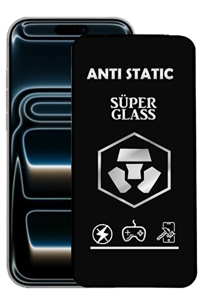 TechnoZone واقي شاشة زجاجي مقوى متوافق مع آيفون 17 برو مضاد للكهرباء الساكنة ...