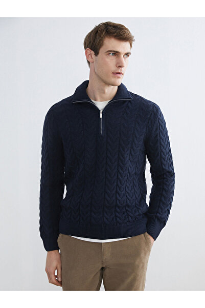 LC Waikiki Peak New Season Stand Collar Men's Knitwear Sweater