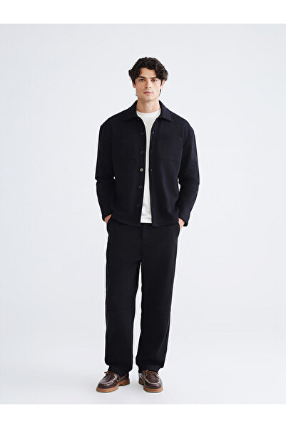 LC Waikiki بنطلون رجالي من مجموعة إلسيفا باللون الأسود بقصة قياسية