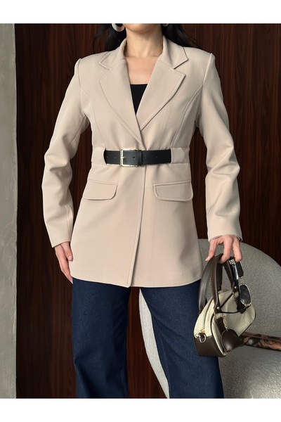 buqre's moda Premium Jacket with Belt Detail, Pack of Shoulder Pad