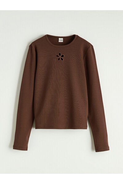 LC Waikiki Vlastita marka, nova sezonska okrugla kragna cvetna Vezena majica ...