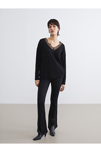 LC Waikiki Özmarka Νέα Σεζόν Γυναικείο Παντελόνι Κολάν Ψηλόμεσο Ισπανικού Στυλ