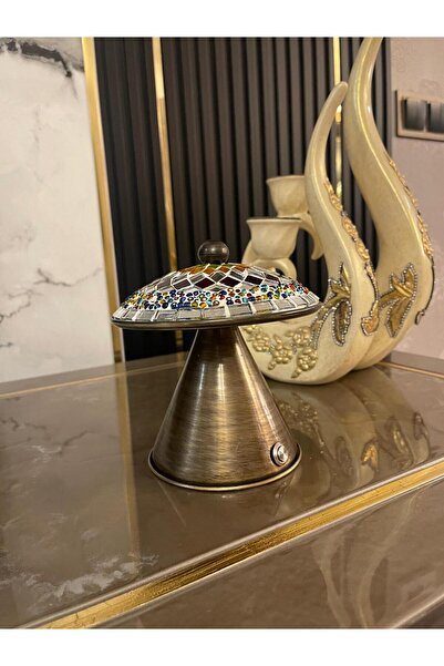 Sleep Nova Renkli Mozaik Cam Dekoratif Masa Lambası