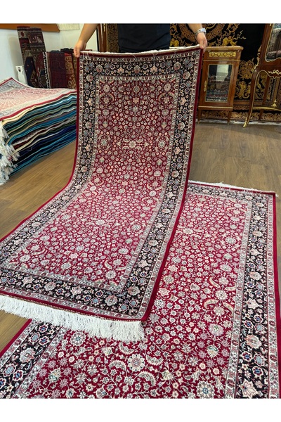 HSD İran İpek Yolluk Hereke Yedidağ Çiçeği Halı