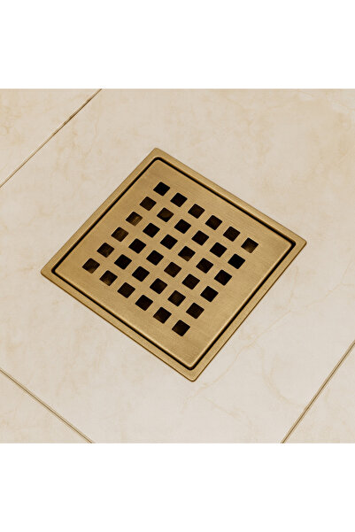 banyosepeti Antik Kare Yer Süzgeci 10x10 cm – Dekoratif Banyo & Islak Hacim S...