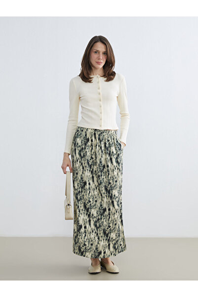 LC Waikiki Özmarka Fusta evazată Belmando cu model și talie elastică, din nou...