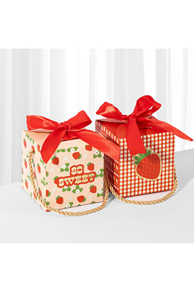 Choice as picture show 2Pcs Random Style 2/6/12Pcs Strawberry Theme Box Straw...