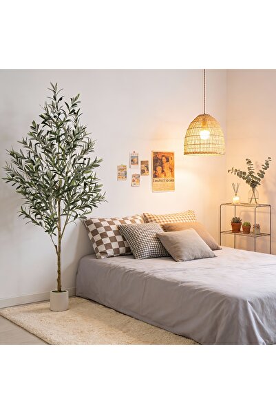 SCHENKERO شجرة زيتون اصطناعية بارتفاع 180 سم - ديكور مدخل الفيلا