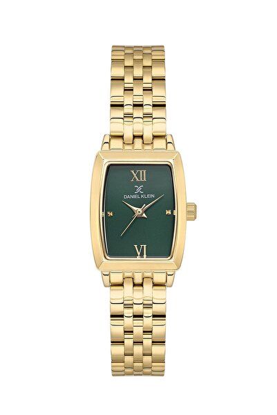 Daniel Klein Dk.1.13766-3 Dikdörtgen Kasa Altın Kadın Kol Saati