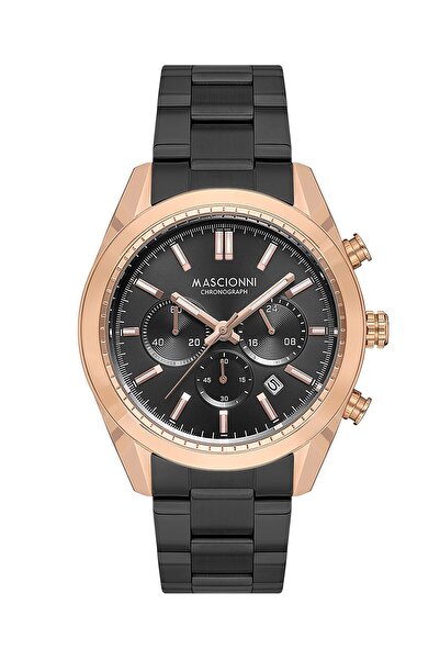 mascionni Black Steel Cord Men's Wristwatch Lm.1.2183.06