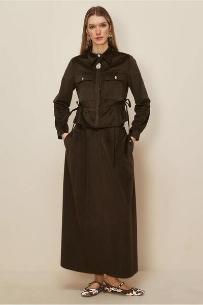 Alvina Velvet Suit with Skirt 46237