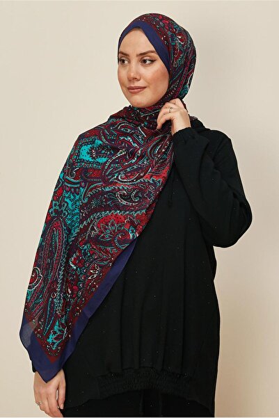 Alvina شال قطن فيسكوز منقوش 8546