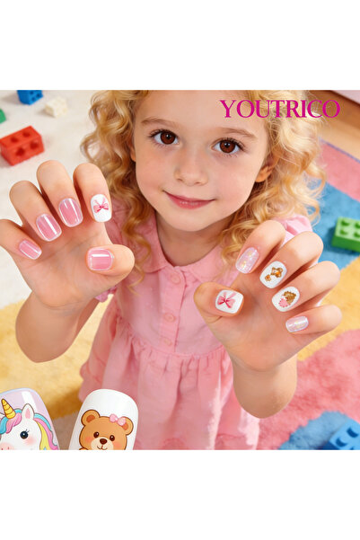 Youtrico احصلي عشوائياً على 3 قطع، لعبة أظافر صناعية للبنات، لطيفة وجميلة، من...