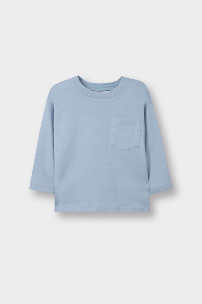 DeFacto Crew Neck Basic Blue Baby Boy Long Sleeve T-Shirt B7004A5/Be523