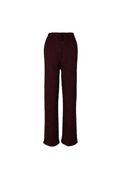 trender Gofre Burgundy Women's Trousers 2498