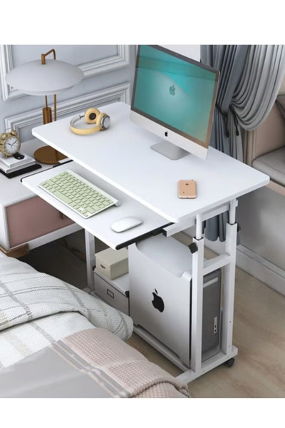 ZUIHAO طاولة كمبيوتر قابلة للتعديل 80 × 45 سم، مكاتب كمبيوتر محمولة متحركة مع...