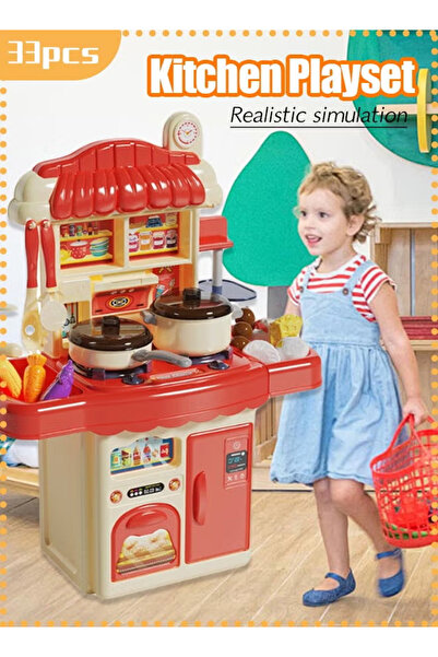 Generic Children's kitchen toy set with realistic water spraying and play sin...