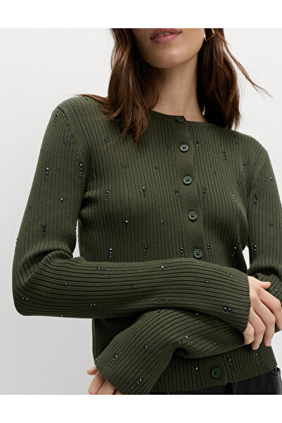 Marks & Spencer Süslemeli Yuvarlak Yaka İnce Kesim Hırka