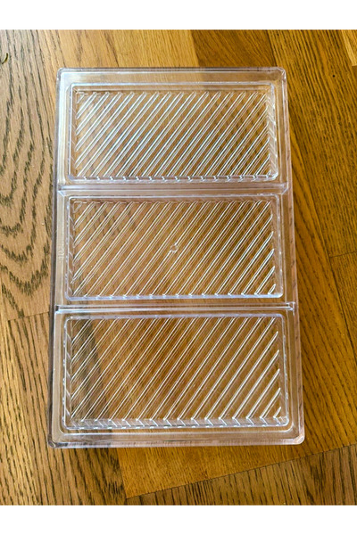 ELEGANT HOME قالب شوكولاتة أكريليك على شكل خطوط