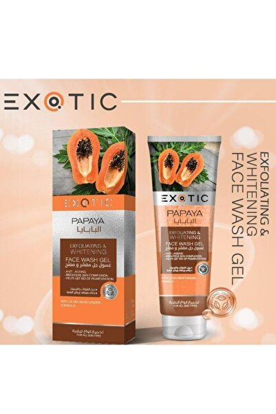 EXOTICE غسول وجه مقشر ومبيض برائحة البابايا، 100 مل