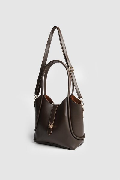 Store Becas Mlodel Women's Leather Bag with Makeup Bag and Strap