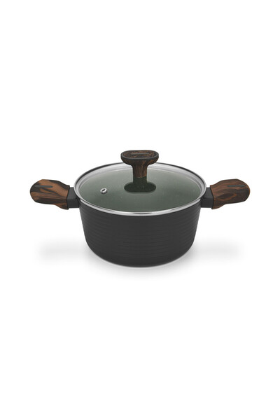 Fissman Stockpot Cuisine 20x10cm/2.6 Ltr With Glass Lid (Aluminium With Non-S...