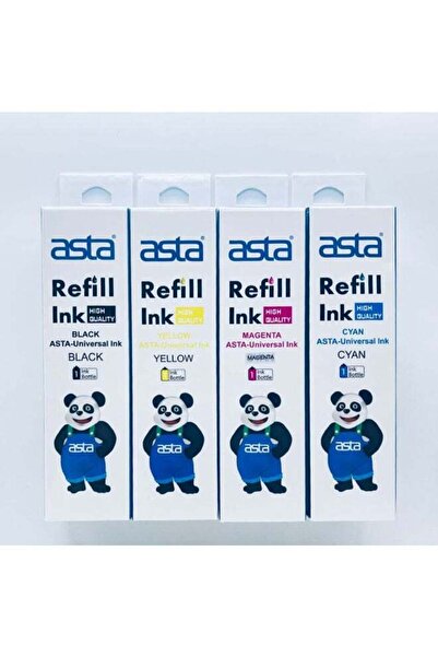 ASTA Refill Ink Cartridges Set for Printers - 4 x 100ml Multicolor
