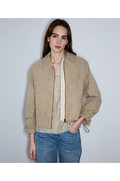 İpekyol Kontrast dokulu mont