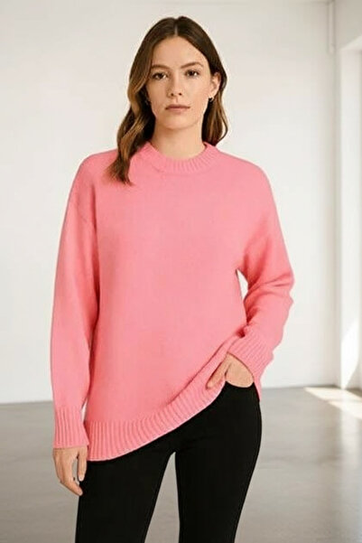 mahira collection Women's Crew Neck Basic Knitwear Sweater