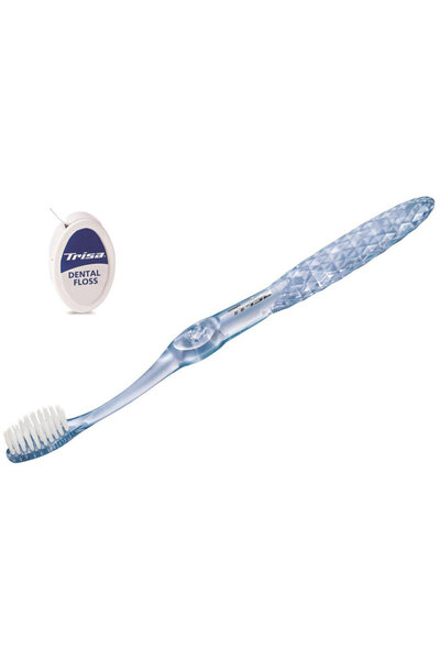 Trisa Periuta de dinti Vita Clean Sensitive, cu ata dentara cadou