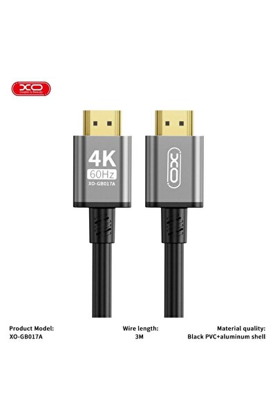 Xo كابل توصيل نقل البيانات الرقمية GB017A HDMI 4K 3M