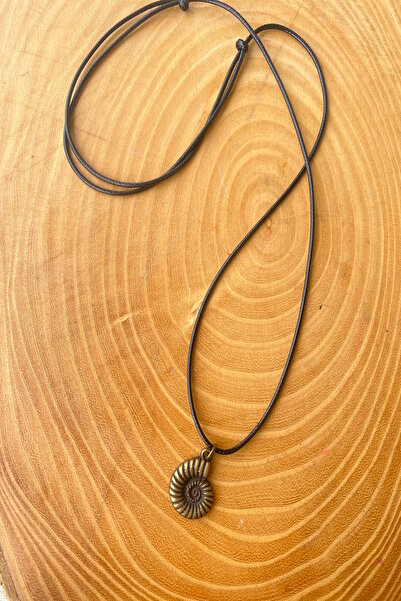 Shepidi Spiral Bohemian Unisex Style Adjustable Black Faux Leather Necklace