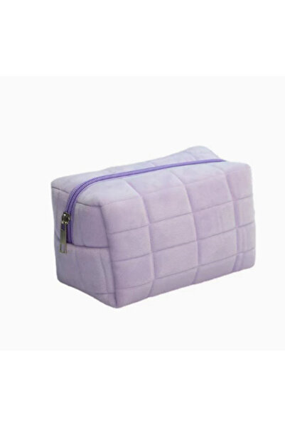 Choice3 Lavender Cute Plush Makeup Bag for Women Portable Travel Small Cosmet...