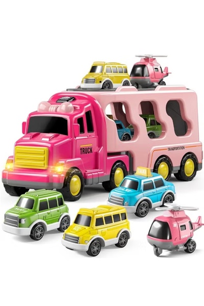 Generic Toddler Truck Toys 5-in-1 Friction Powered Vehicle Car Set Carrier To...