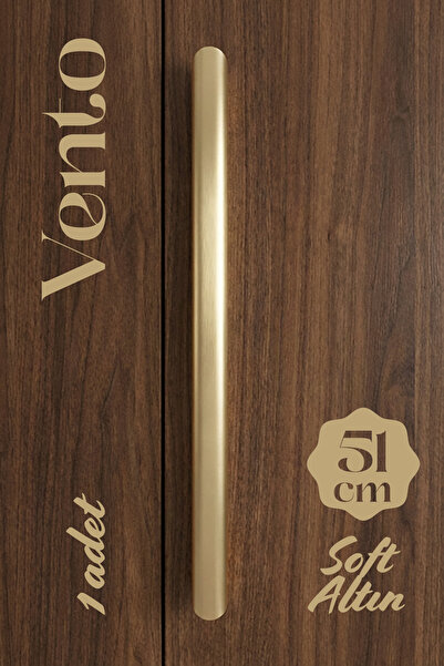 Badem10 Vento Soft Gold Flat Drawer Handle 512 mm Long Metal Cabinet Wardrobe...