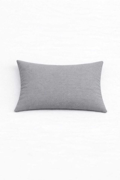 PerdeYap1980 Velvet Textured Gray Color Throw Pillow Cover (1 Piece)