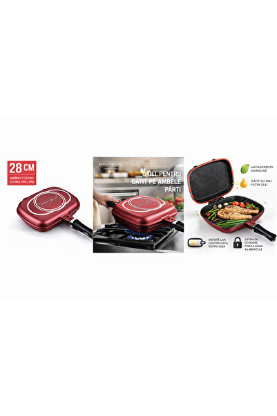 Royalty Line Double Grill Marble Pan 28 cm