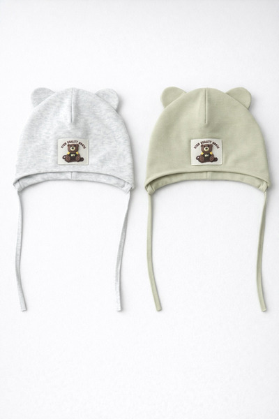 greenmoss 100% cotton twin baby beanie