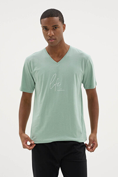 KLY bumbac 100% Nou sezon 2026 Set de pijamale pentru bărbați cu design elegant