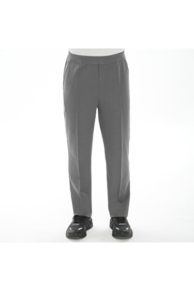 ASN concept Men's Black Color Trousers with Front Seam Detail (with Large Siz...