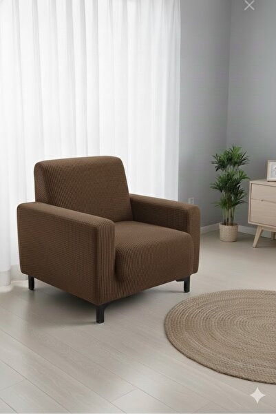 her evemağaza Bella Home Bamboo Stretch Checkered Single Sofa Cover