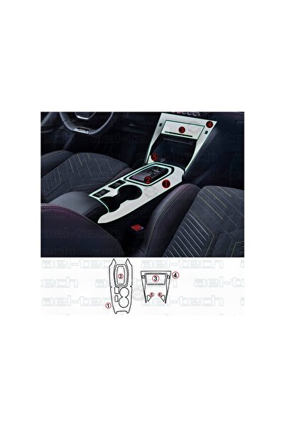 ael-tech Peugeot 208 and E-208 Compatible Gear Shift Surround Piano Black Tpu...