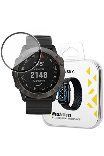 WOZINSKY Watch Glass hybrid glass for Garmin Fenix 6X black