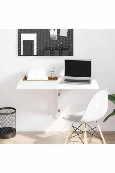 vidaxl Folding Wall Table White 100x60 cm